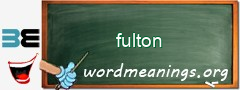 WordMeaning blackboard for fulton